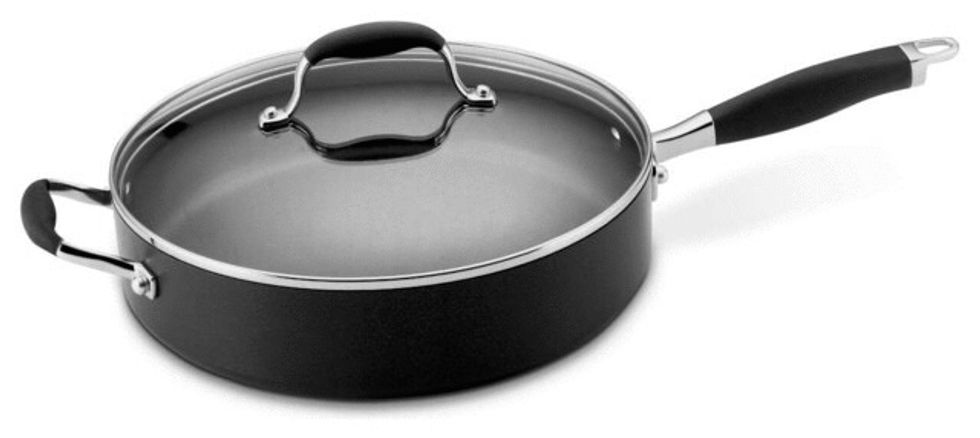 Saut\u00e9 pan is used to fry food or sear meat I can use it to fry rice
