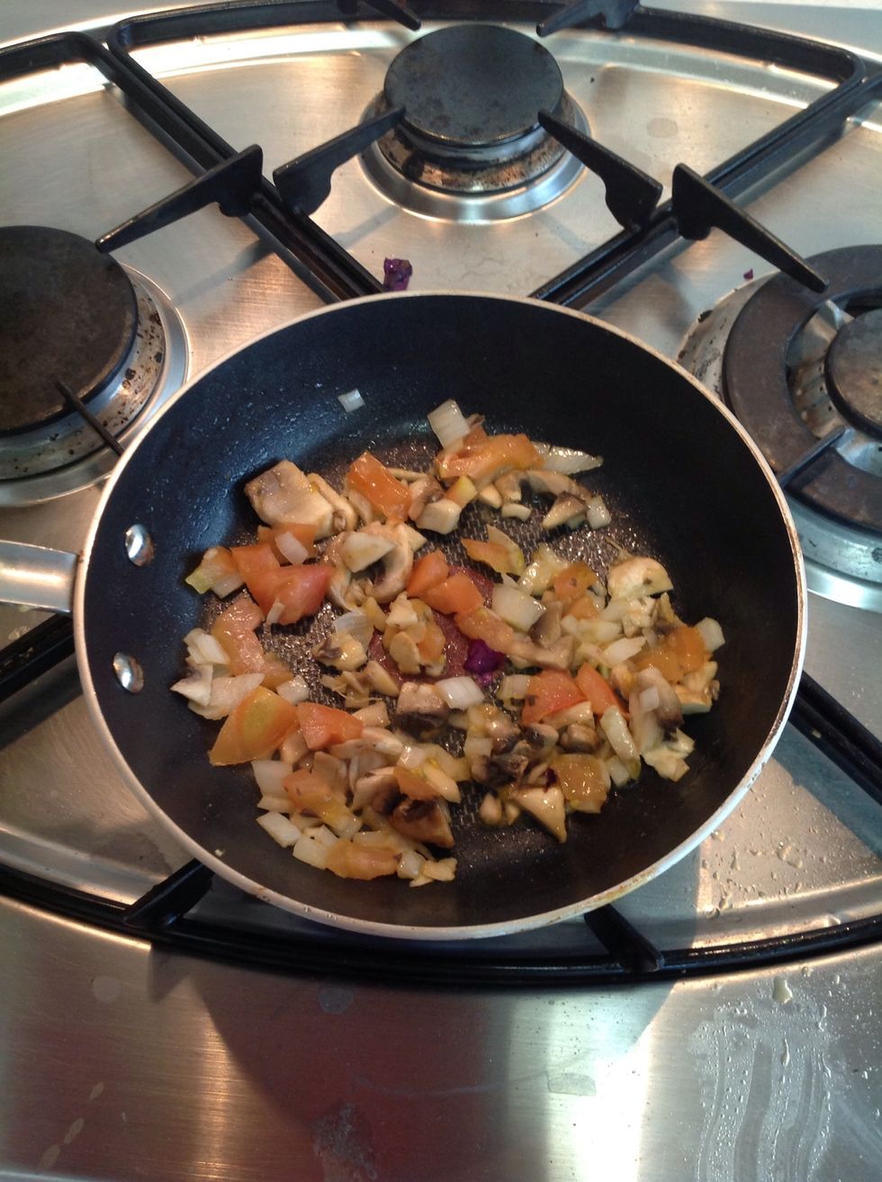 Saut\u00e9 Your veggies for about 1-2mins