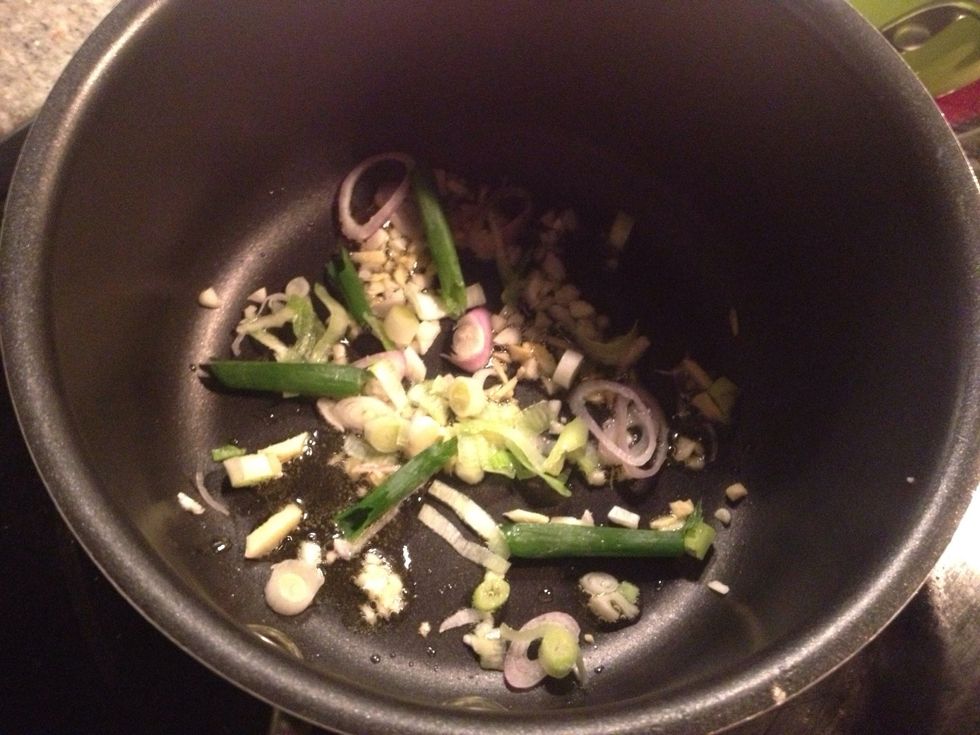 Saut\u00e9 your veggies in a little olive oil