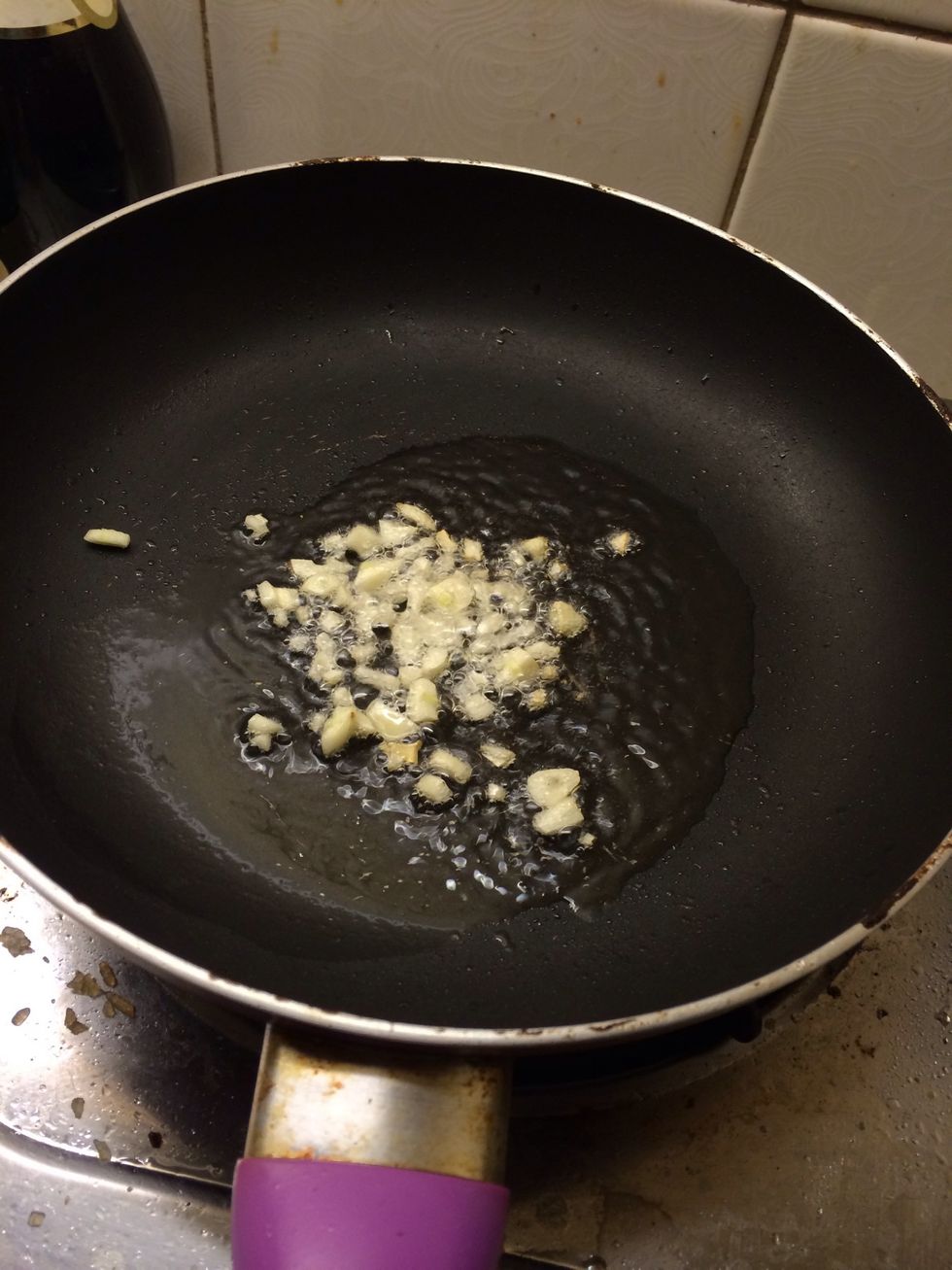 Sautee the garlic