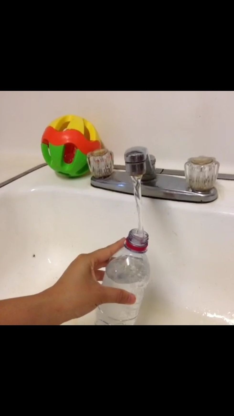 Save and wash an empty water bottle