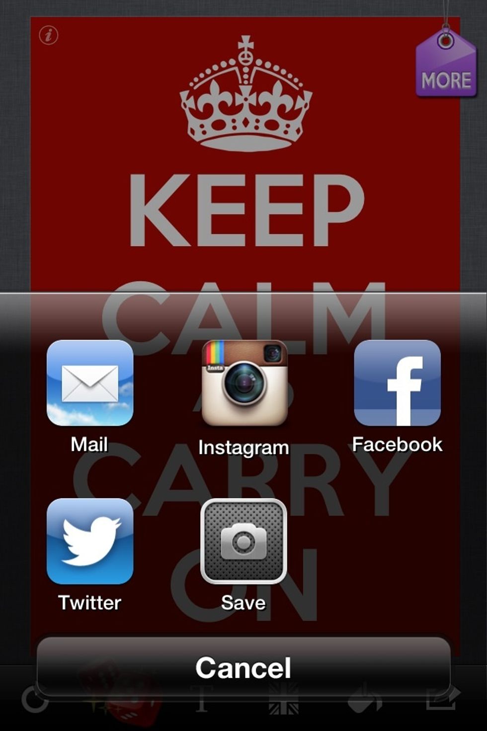 Save, send or upload your finished poster