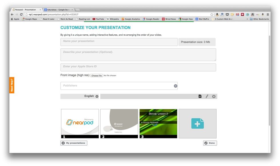 Save the slide and once the presentation is ready, tap on 'Done'. Remember to publish the presentation!