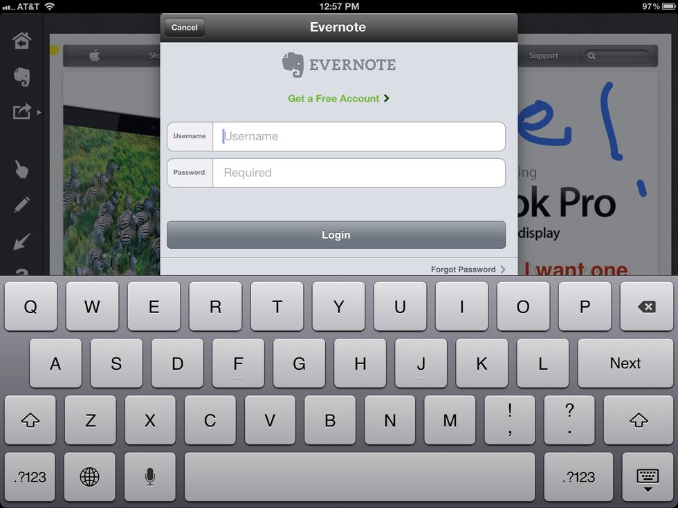 Save your clipping with annotations to Evernote.