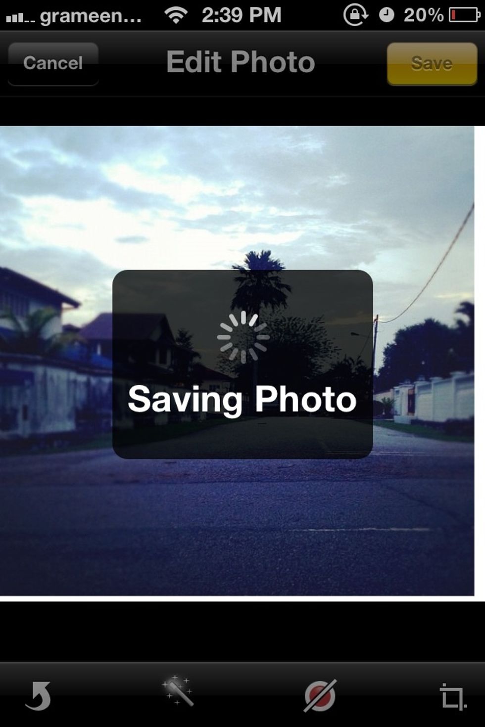 Save your photo and make sure to get rid of all the white borders!