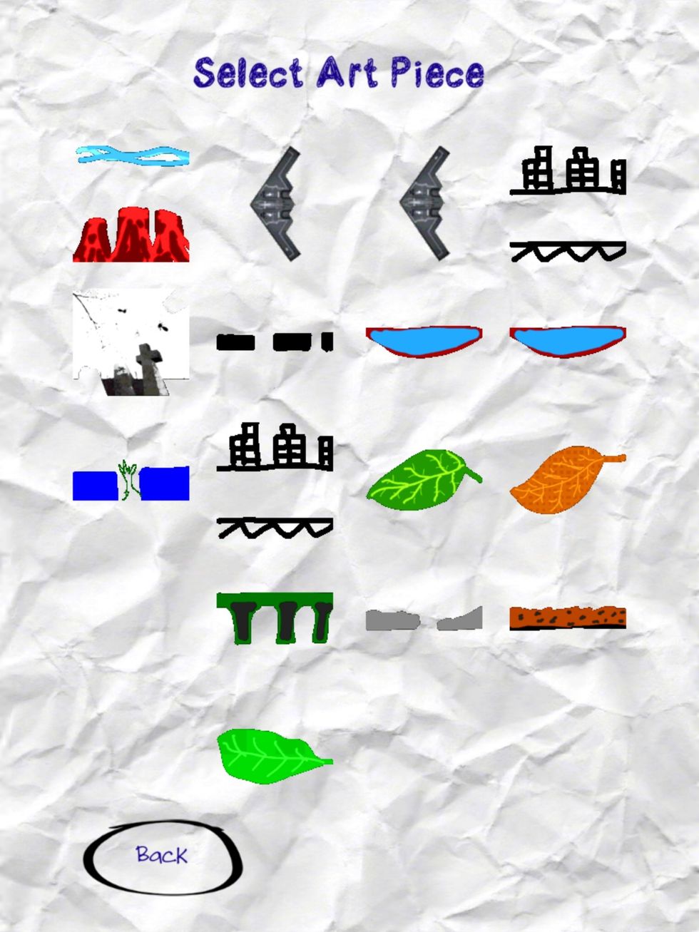 Saved drawings using Sketch Nation.