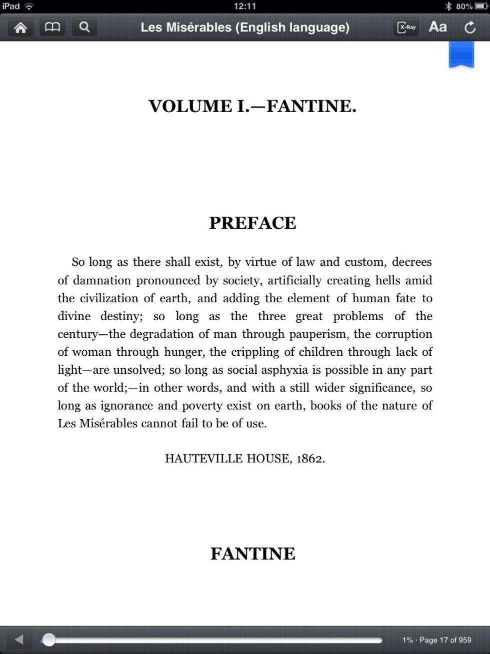 Say you are tired and want to carry on reading again later on, tap once and then tap on the bookmark sign on the right hand corner. Once it's blue, it will remember this page for you.