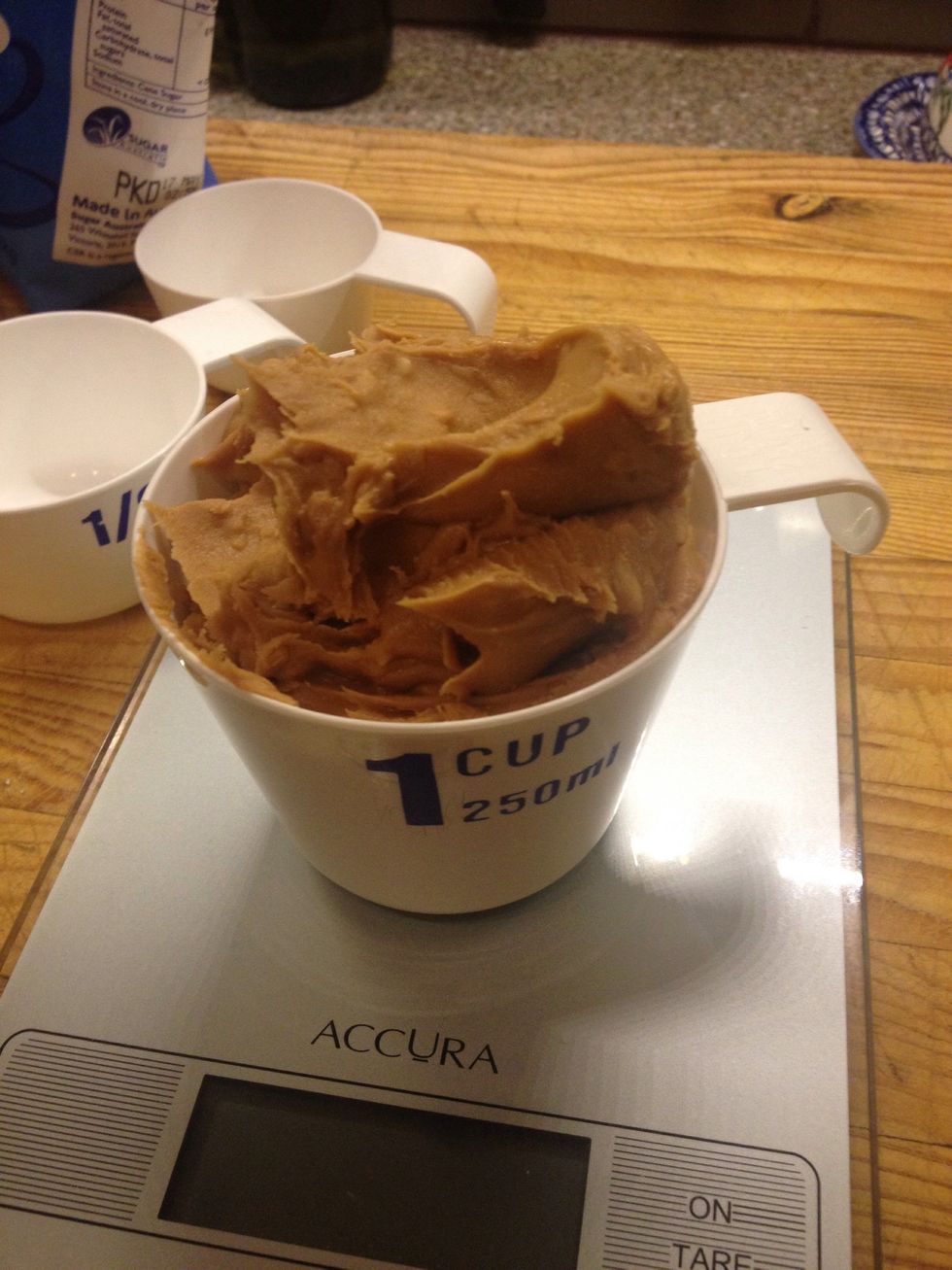Scale 1 cup peanut butter