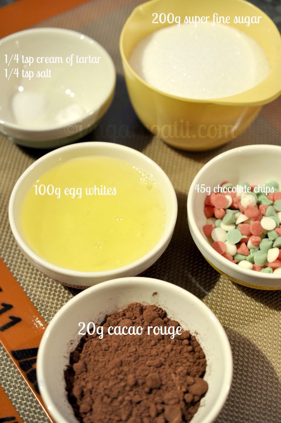 Scale and set out all ingredients - full recipe on http://www.isugarcoatit.com