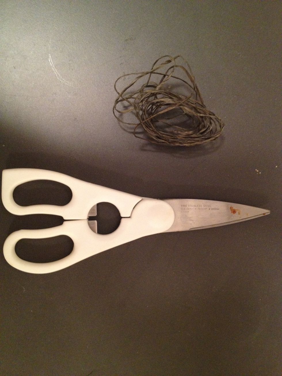 Scissors and binding wire (to tie the bundles together)