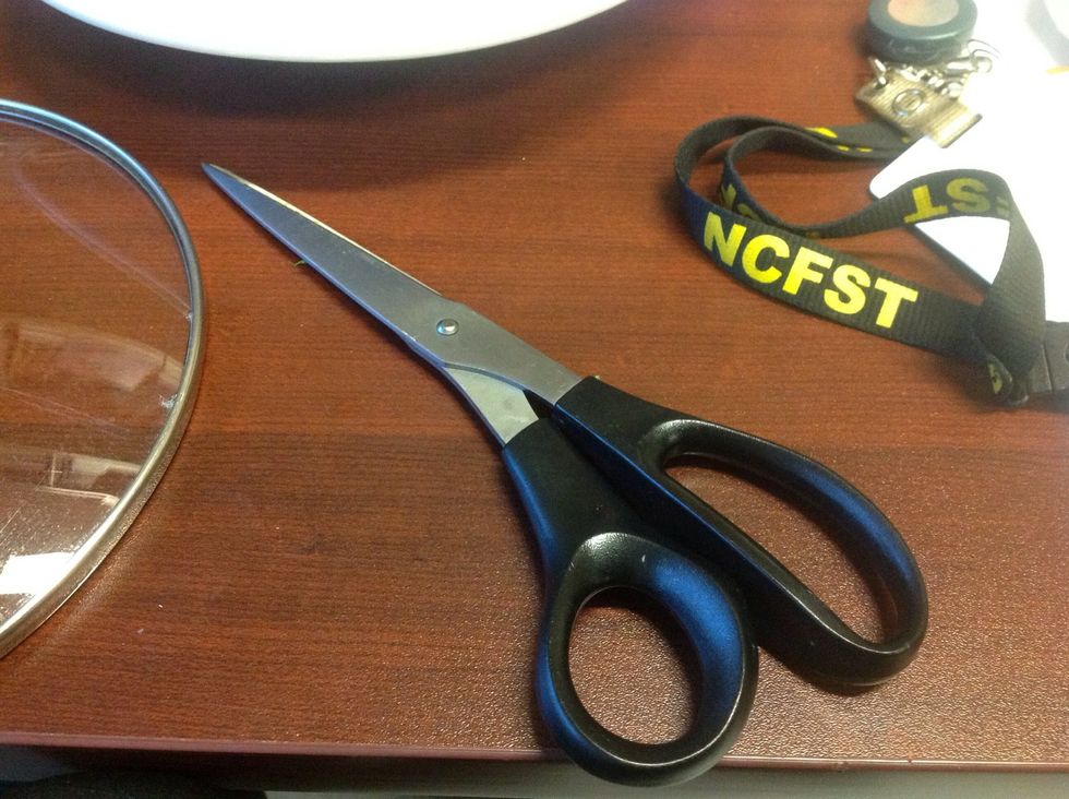 Scissors don't need to be fancy to be your friend! These oldies can get through pretty much anything my officekitchen puts them up to. And are still happy to cut eyeholes in my Naomi Campbell mask.