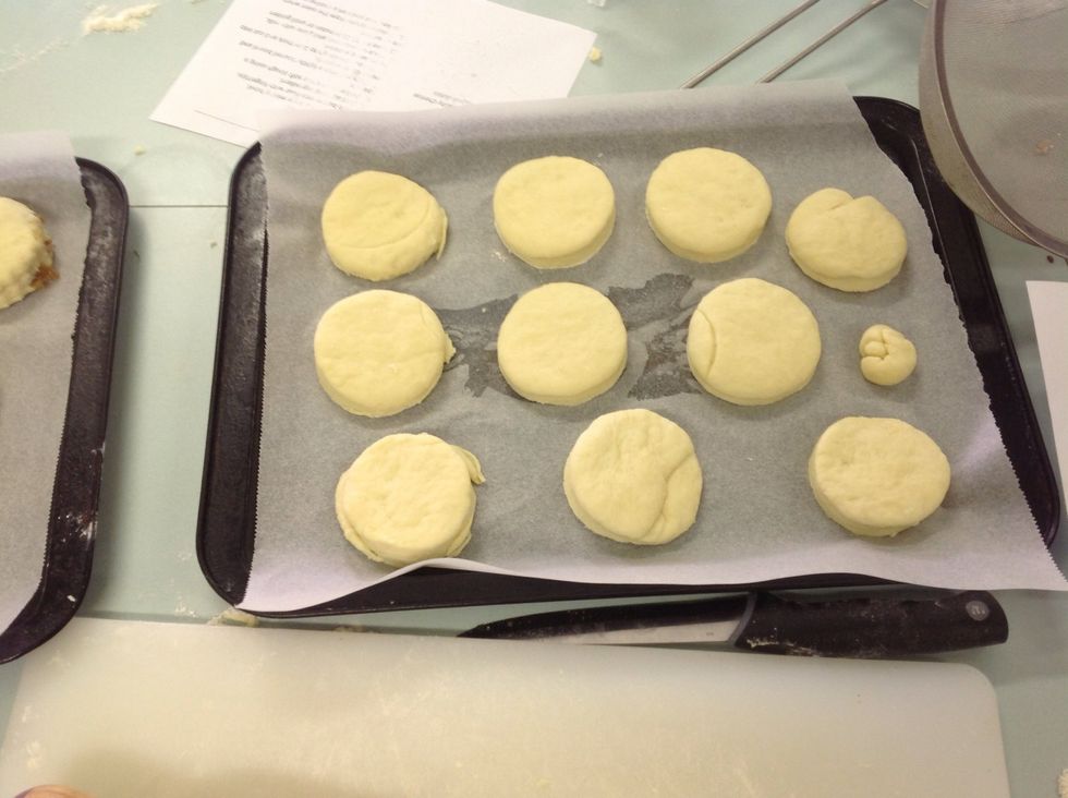 Scones on baking tray