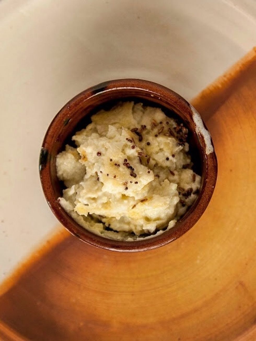 Scoop into indvidual bowls and serve it up. Creamy and smooth with a hit of heat, this is the perfect side dish to make the transition into healthier New Years eating a whole lot easier.