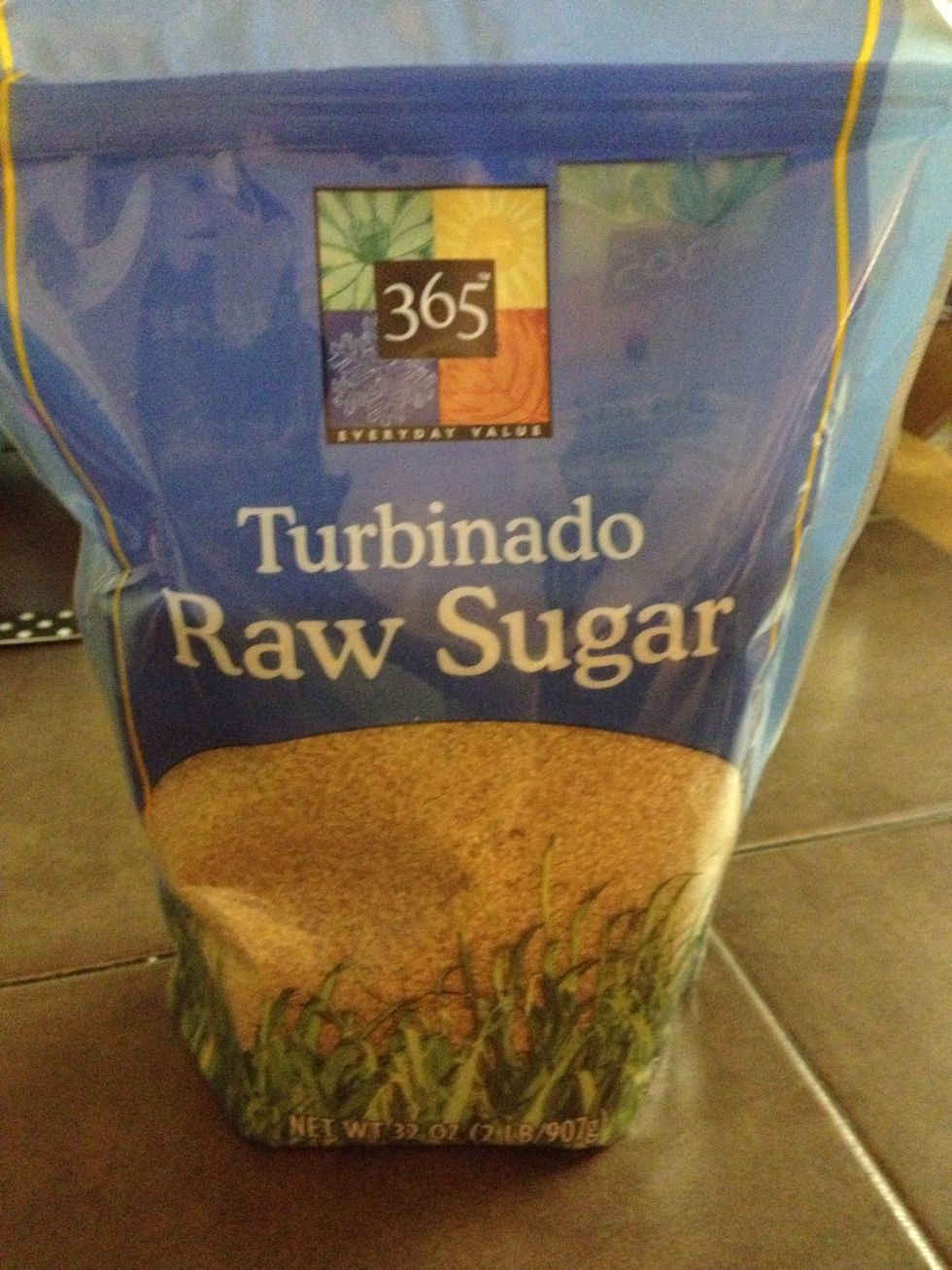 Scoop out 1 cup of raw brown sugar into a bowl