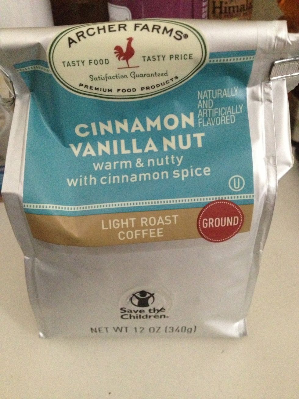 Scoop out 2 cups of (any brand) ground coffee and place into a bowl