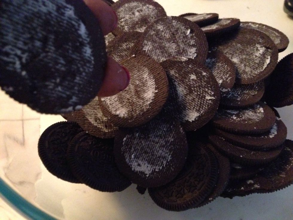 Scoop out the middle of some Oreos