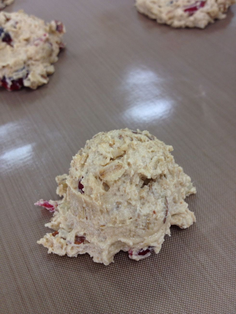 Scoop the batter and place on the baking trays, spaced 2 inch apart..