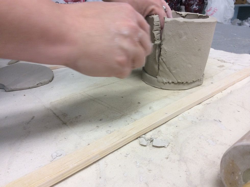 Score and add slip to all the seems.