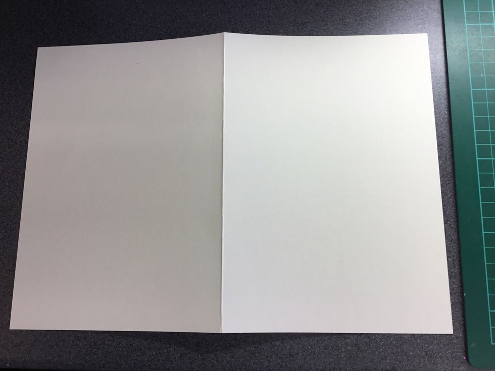 Score and fold in half an A4 piece of card, making an A5 card.