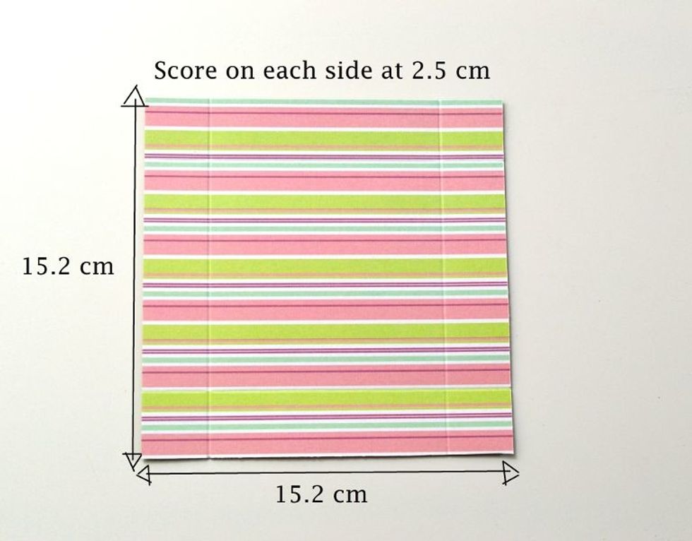 Score it at 2.5 cm on each side.