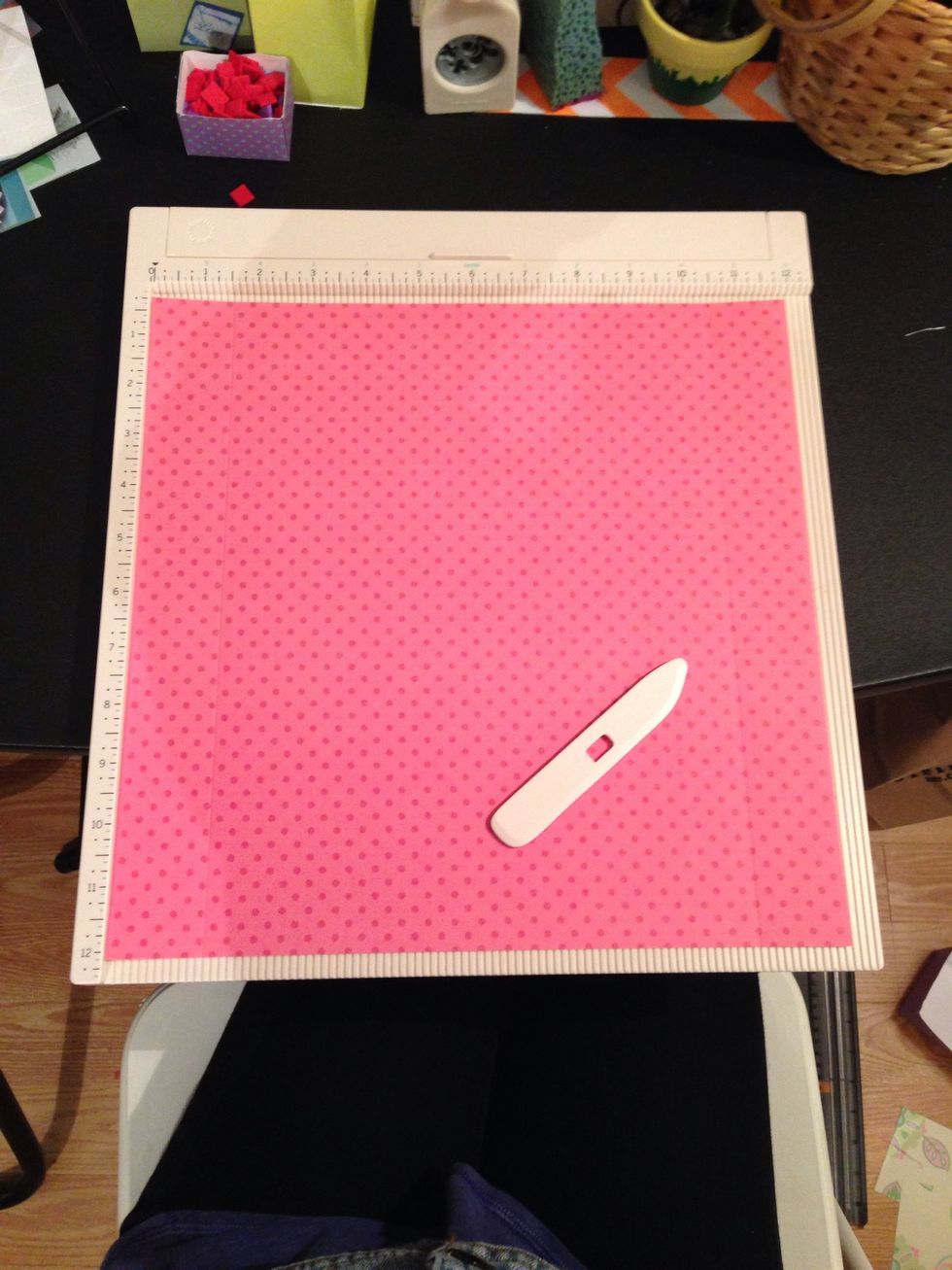 Score on one side at 1.5" and 10.5" (4, 26 cm)