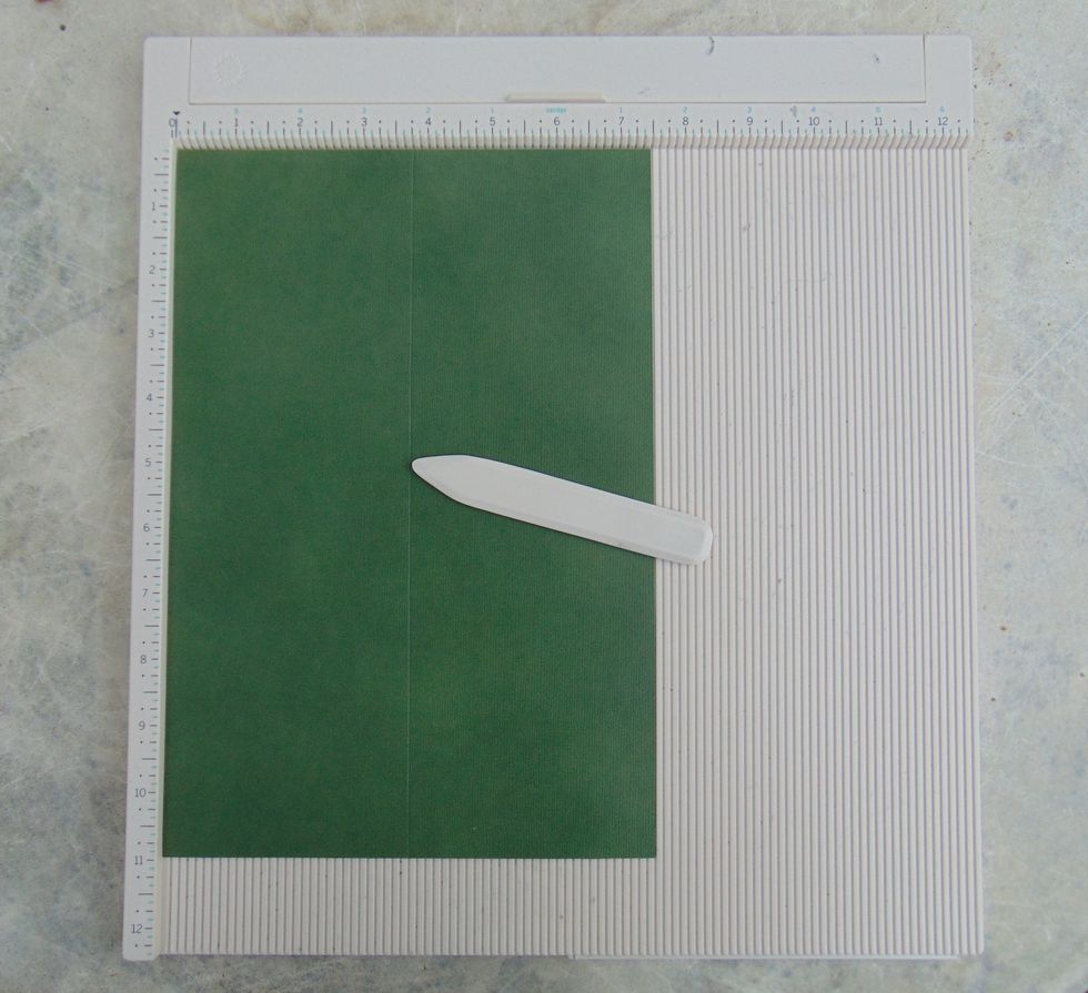 Score paper vertically from short side to short side at 3 3/4"