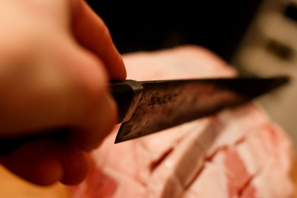 Score the fat on the roast to allow the love rub to fully penetrate