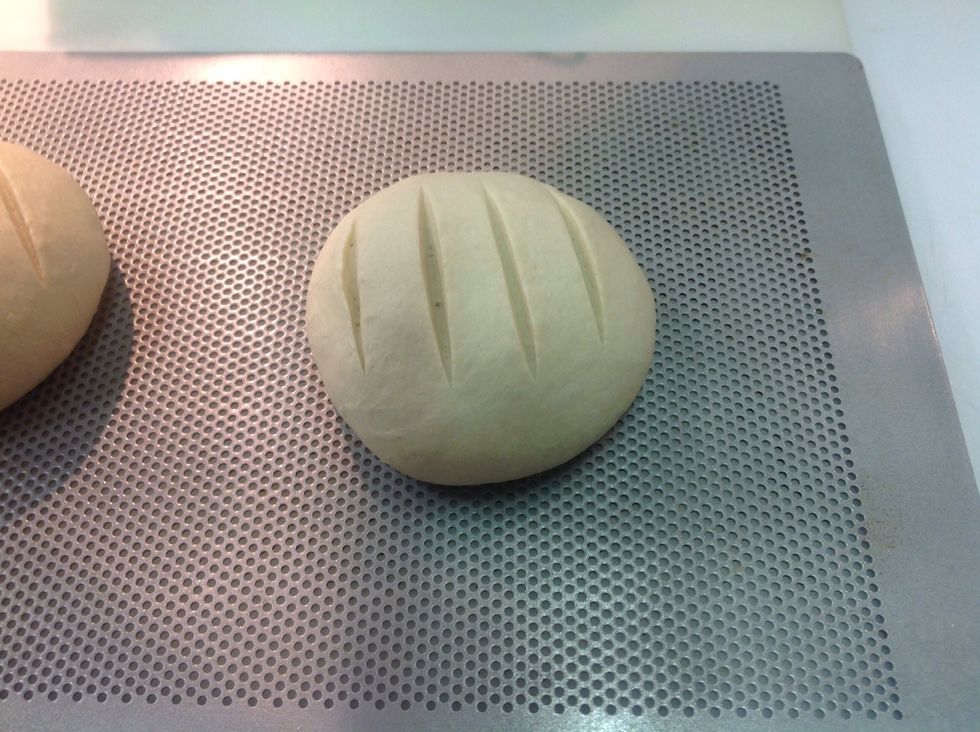 Score your bread a couple of times.