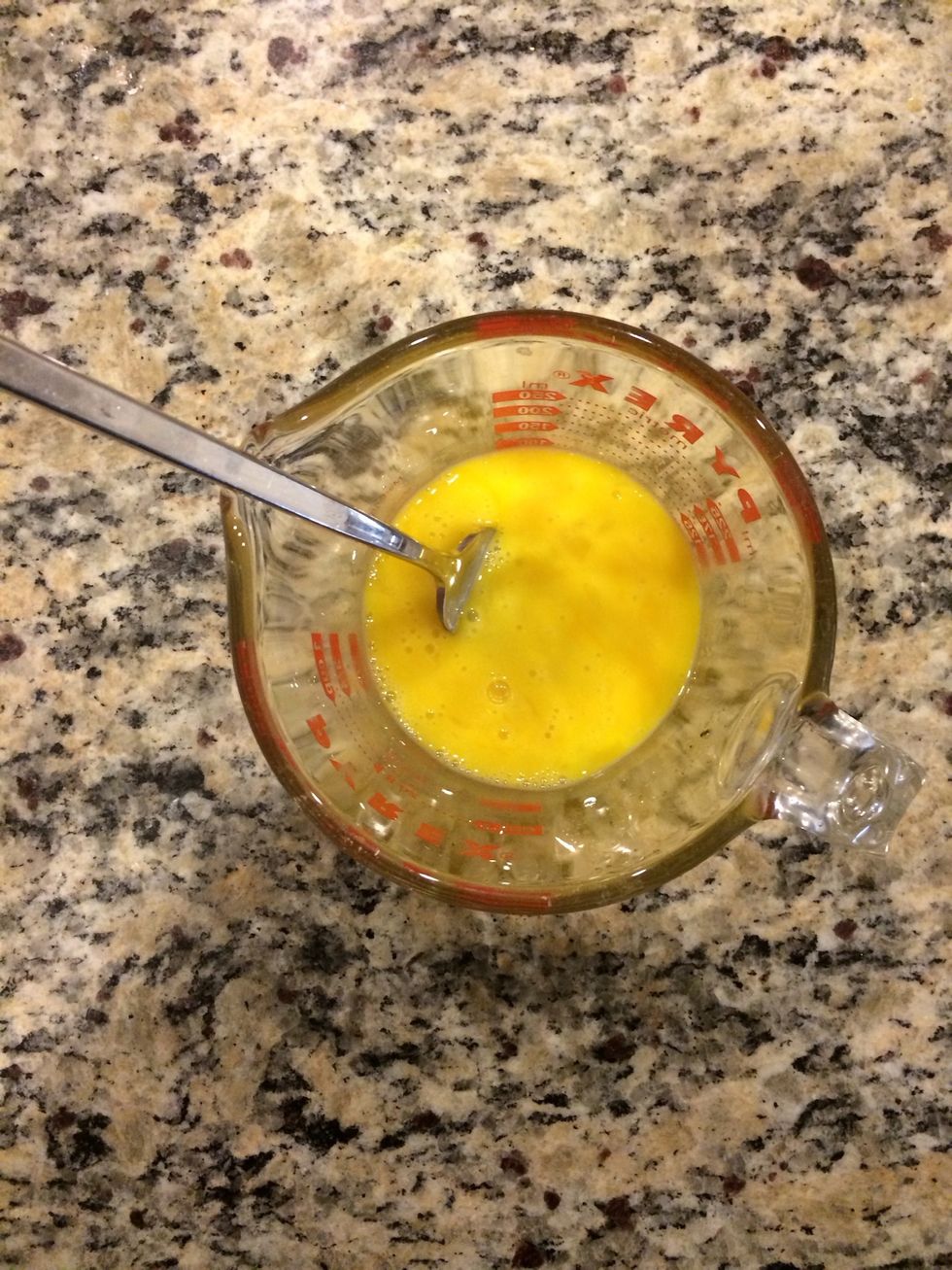 Scramble together using a fork