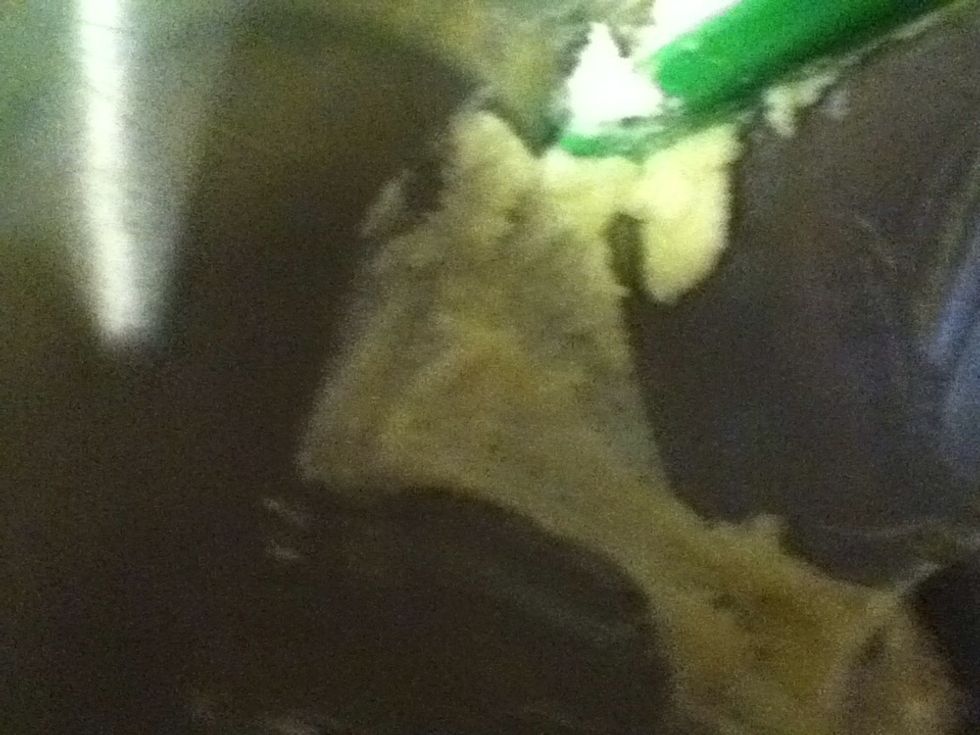 Scrap sides of your bowl.