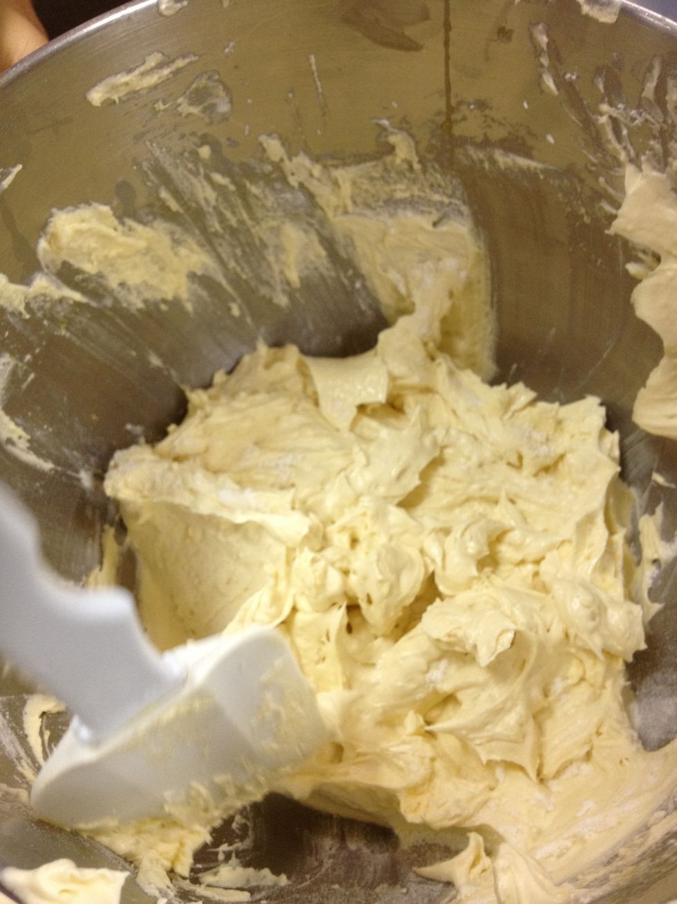 Scrape down the sides of the bowl.
