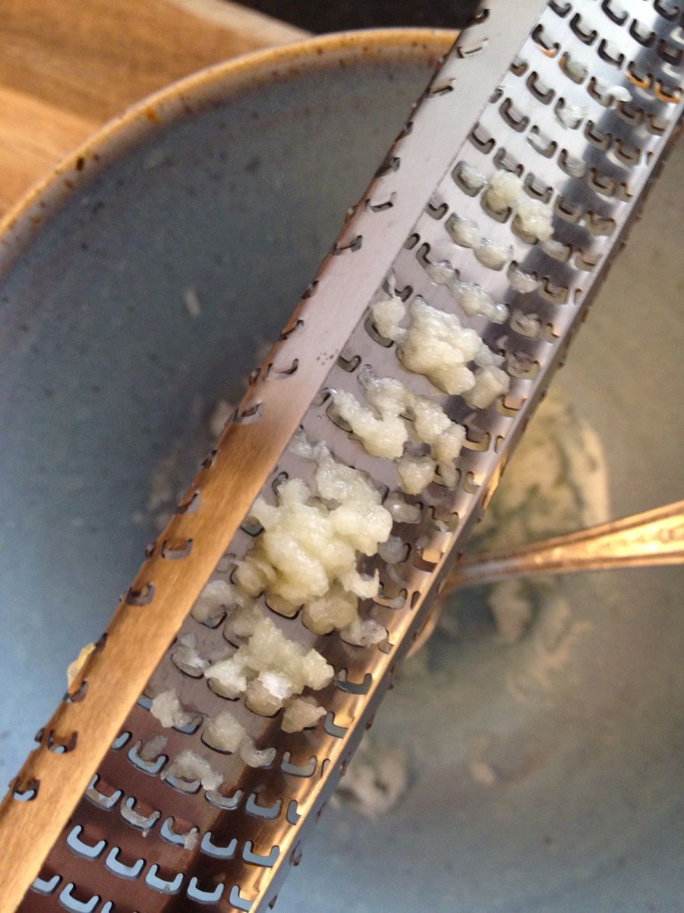Scrape it and put in the the bowl