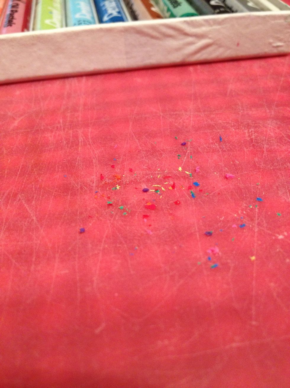Scrape off tiny bits of every color