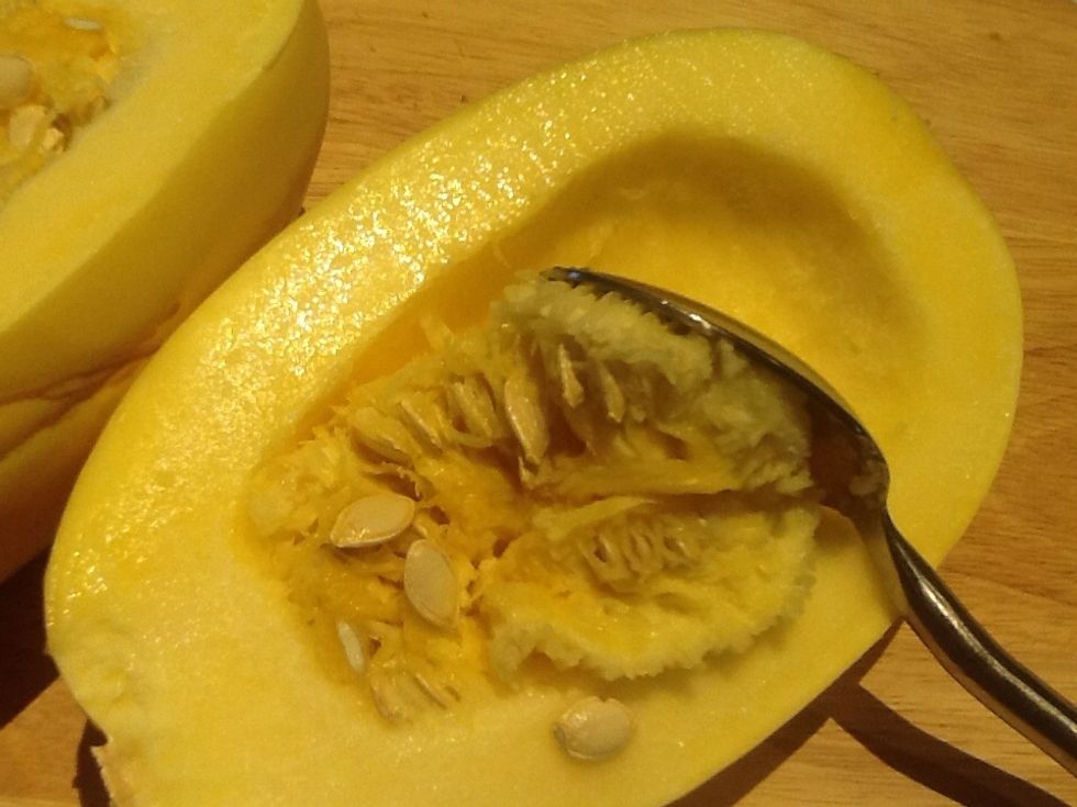 Scrape out the seeds.