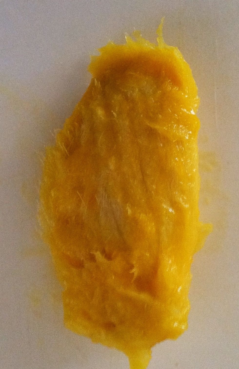 Scrape the pulp from the seed.