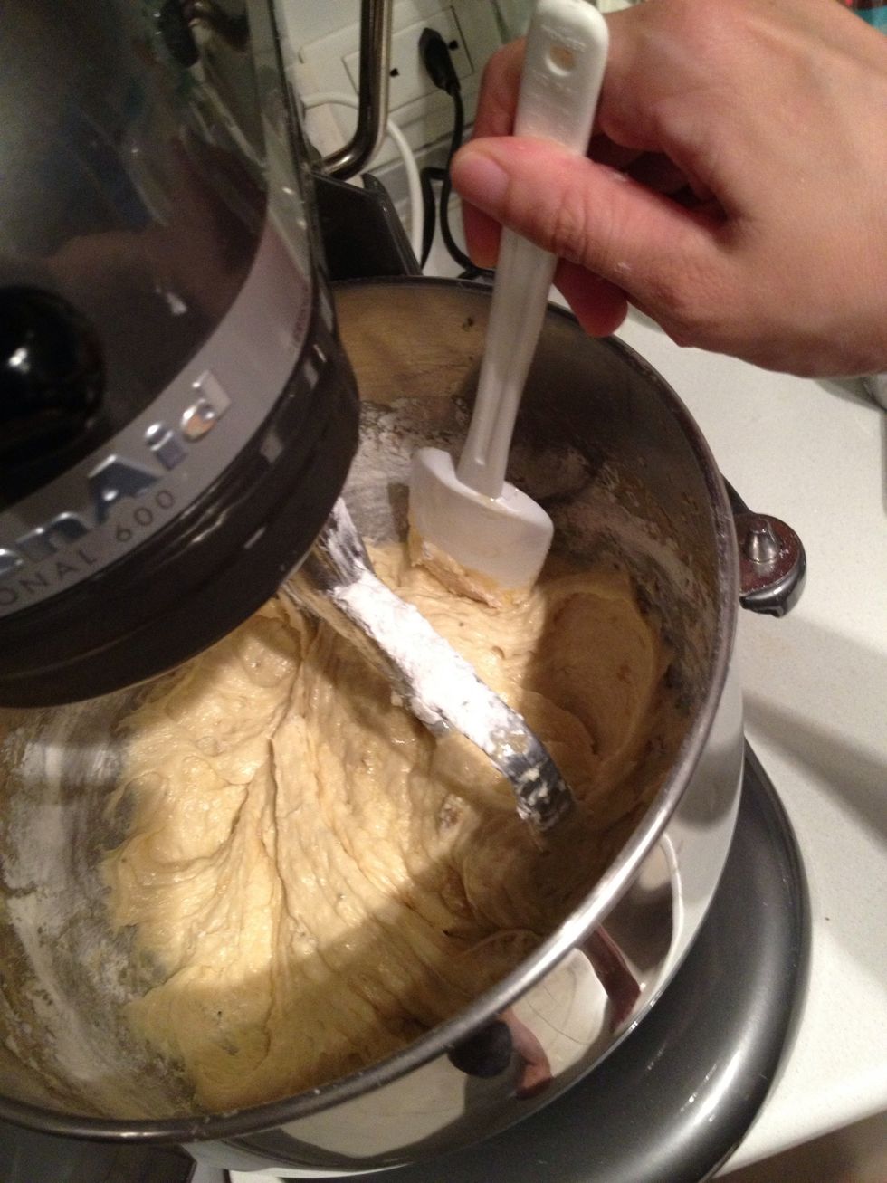 Scrape the side and under.