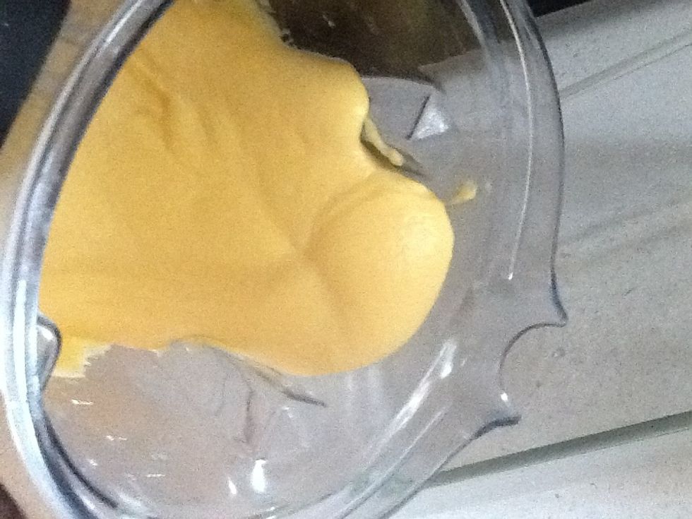 Scrape thick mixture into prepared loaf pan.