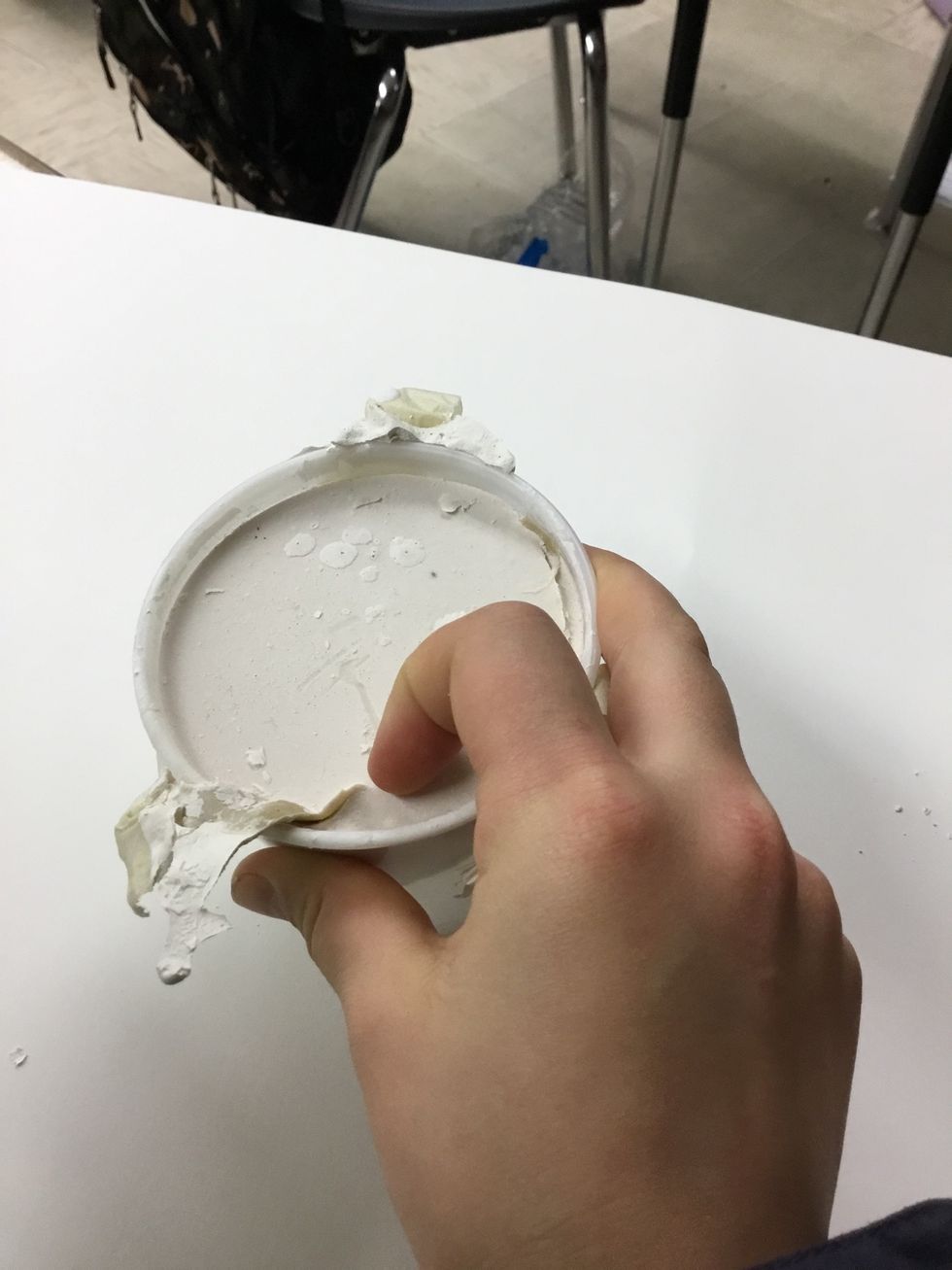 Scratch it if you make a little Mark you can take it out of the cup