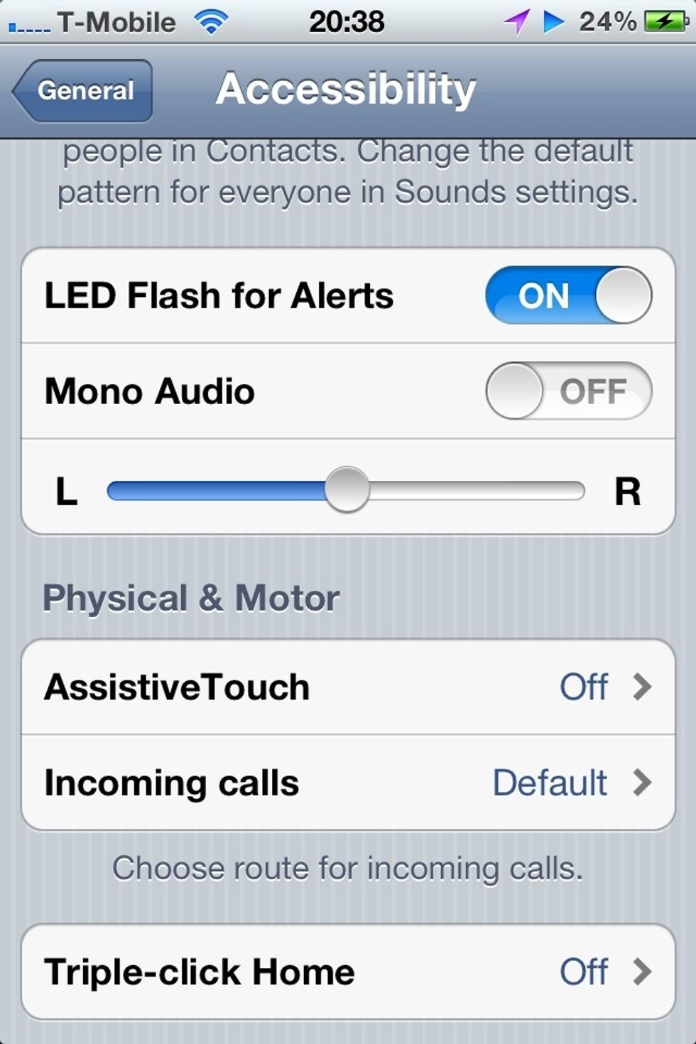 Scroll down and click AssistiveTouch touch under the physical & motor section.