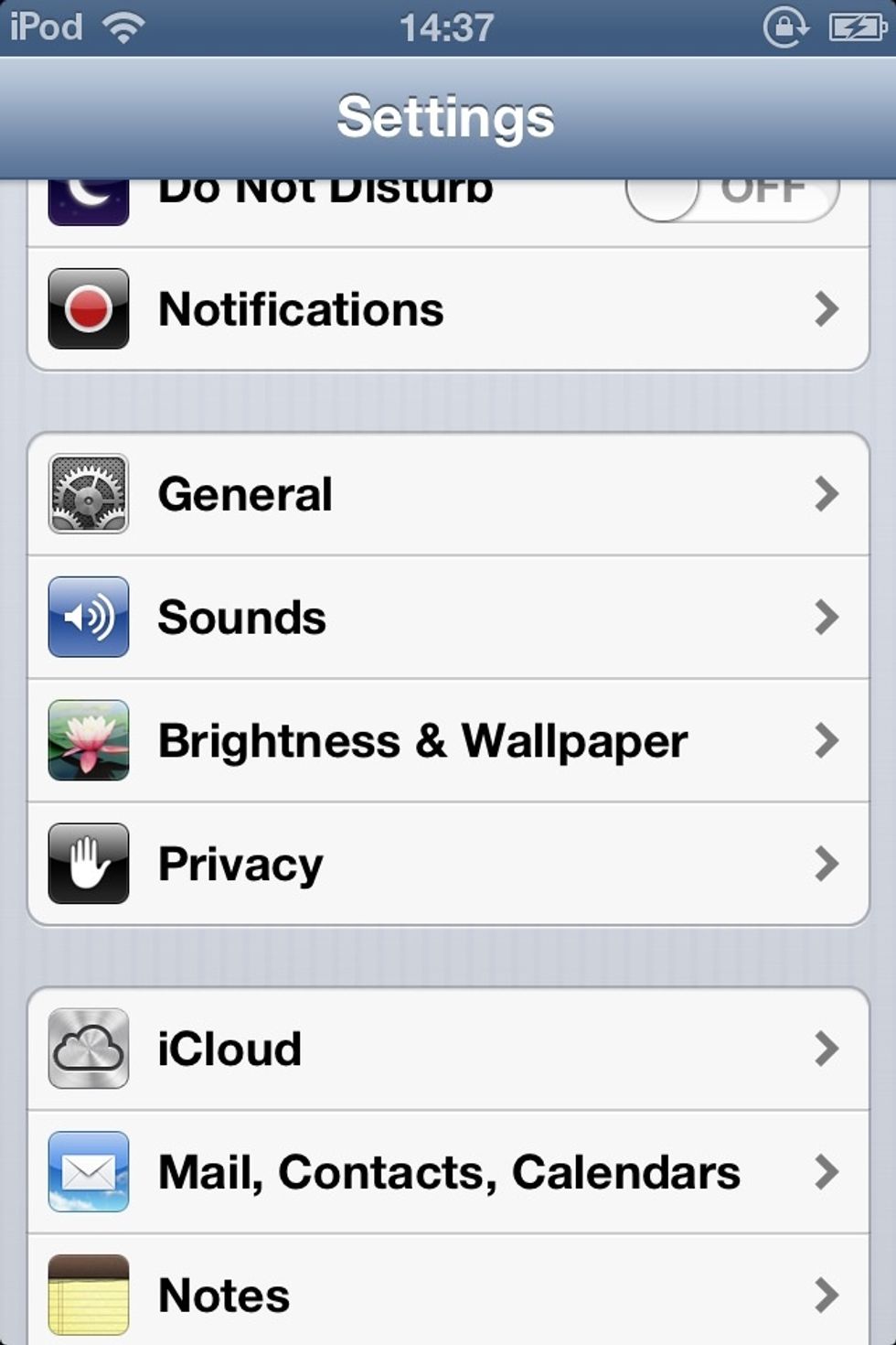 Scroll down and click on general.