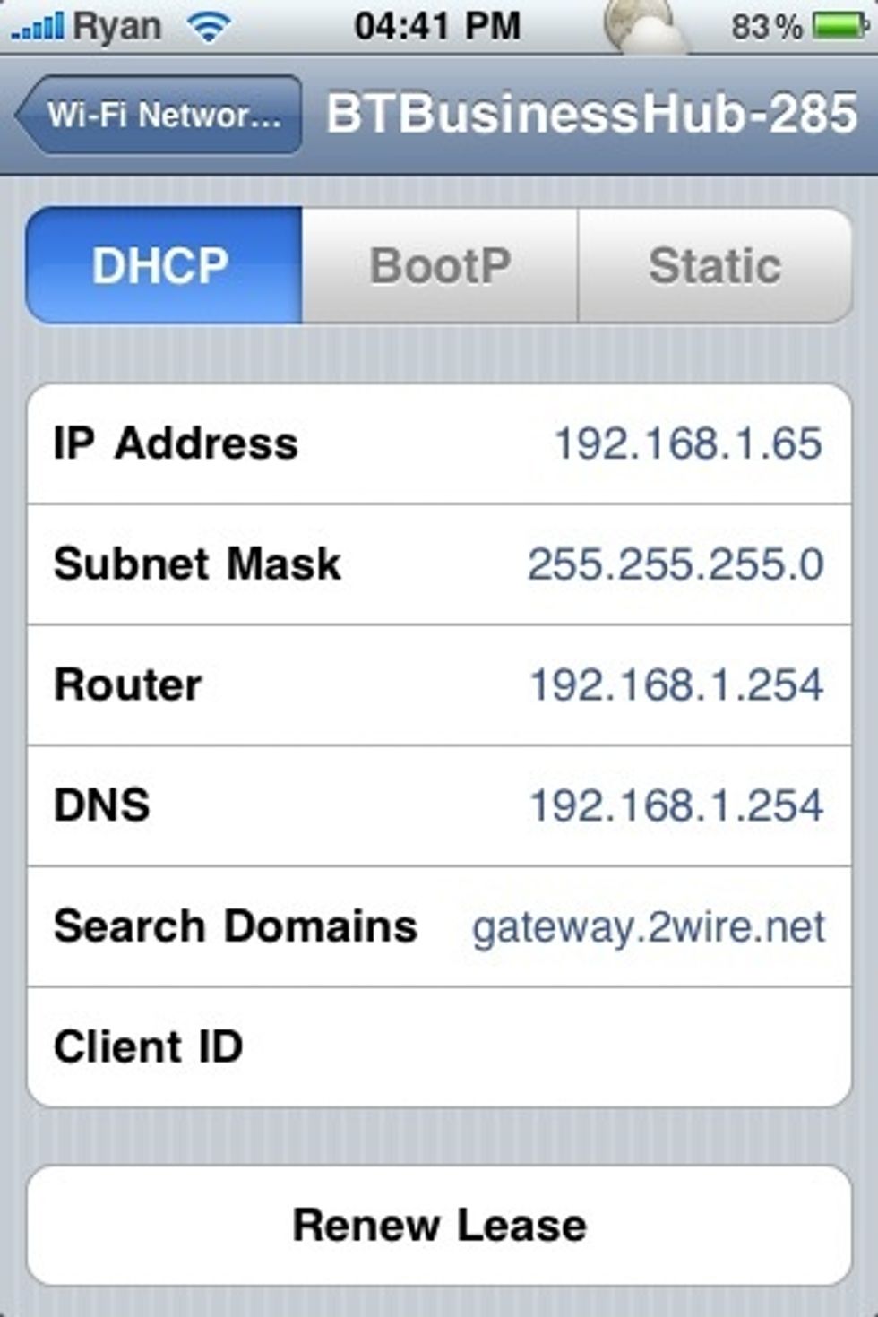 Scroll down and copy your DNS number to your clip board.