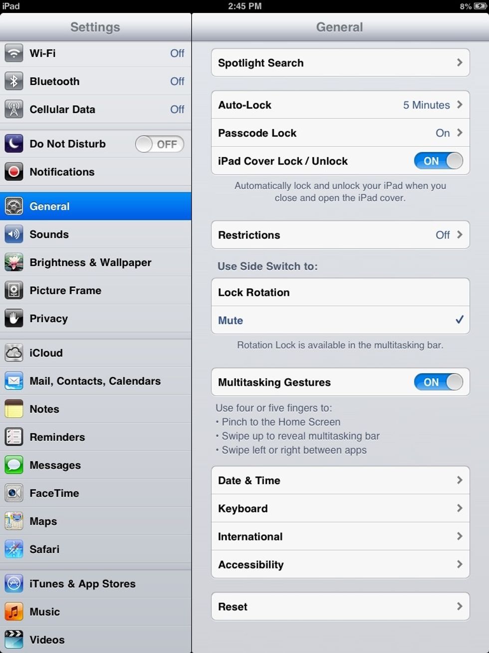 Scroll down and go to accessibility.
