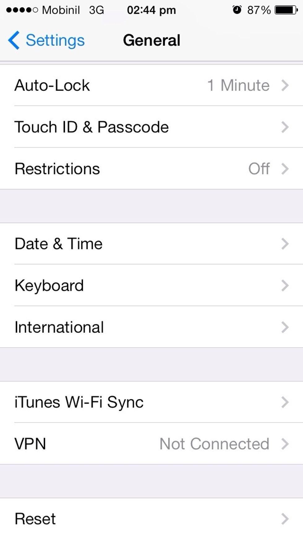 Scroll down and open "keyboard"