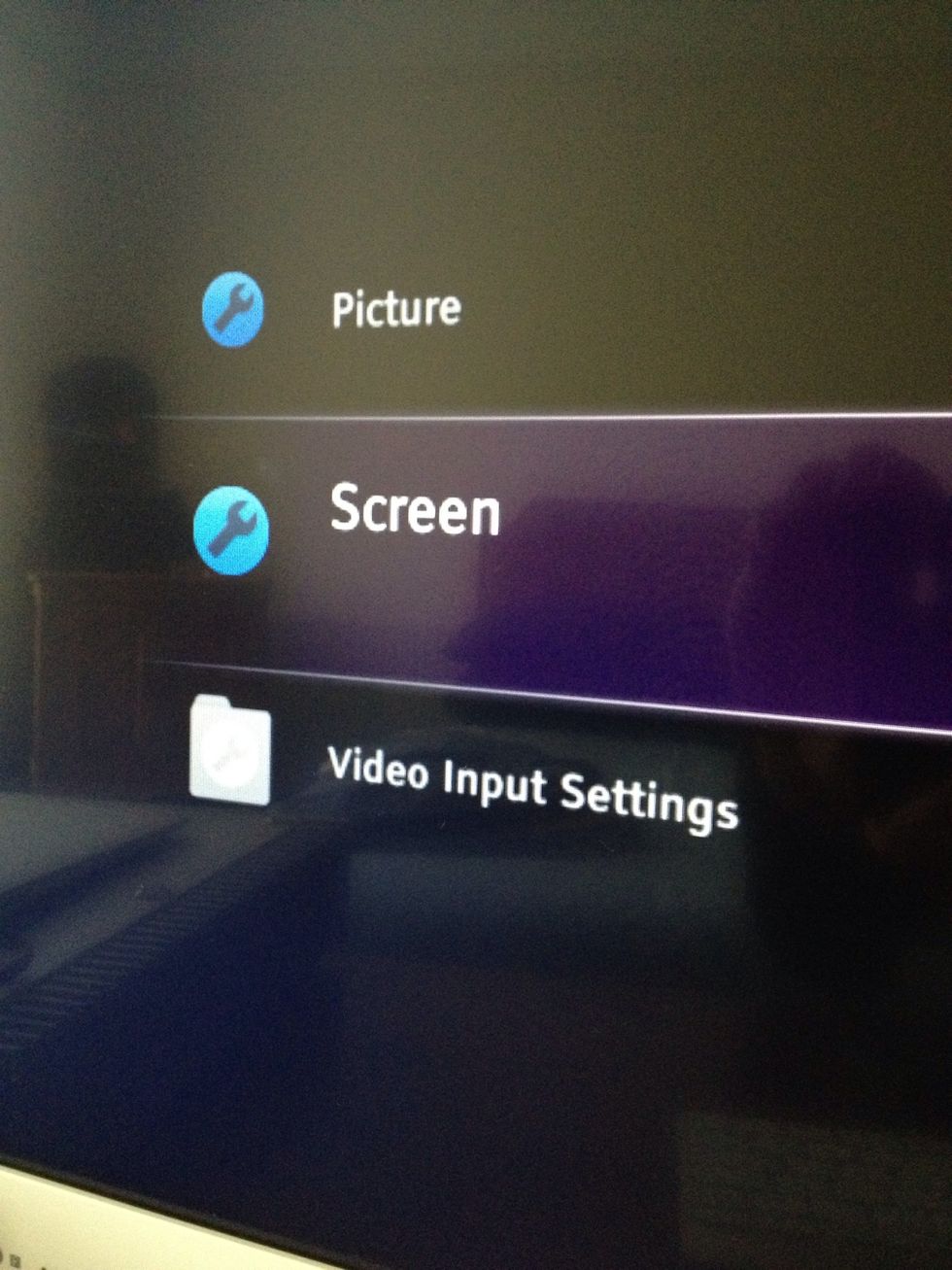 Scroll down and select screen.