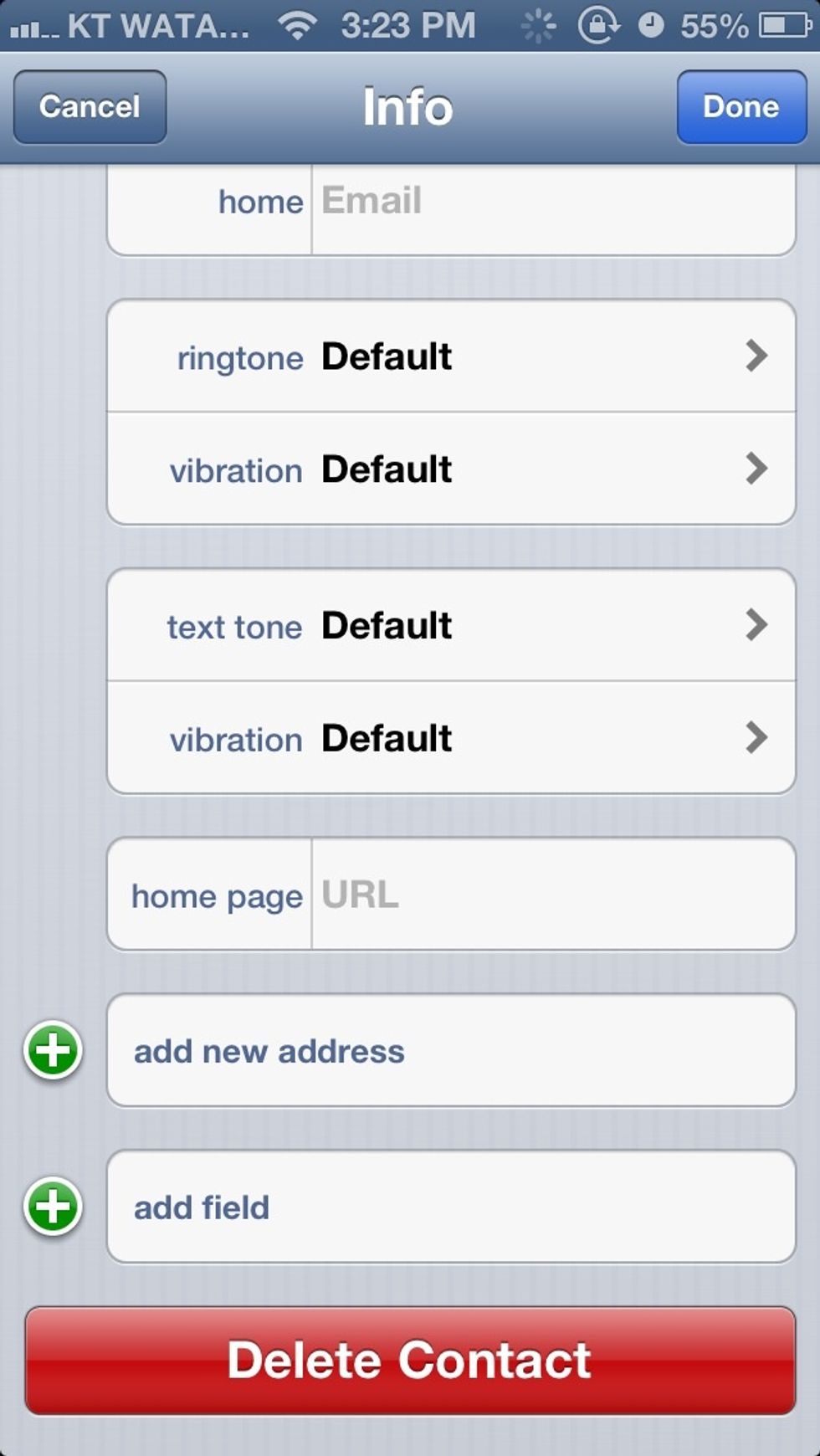 Scroll down to 'add field' (green + button)