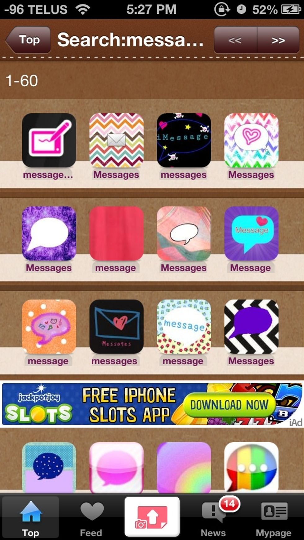 Scroll through the options