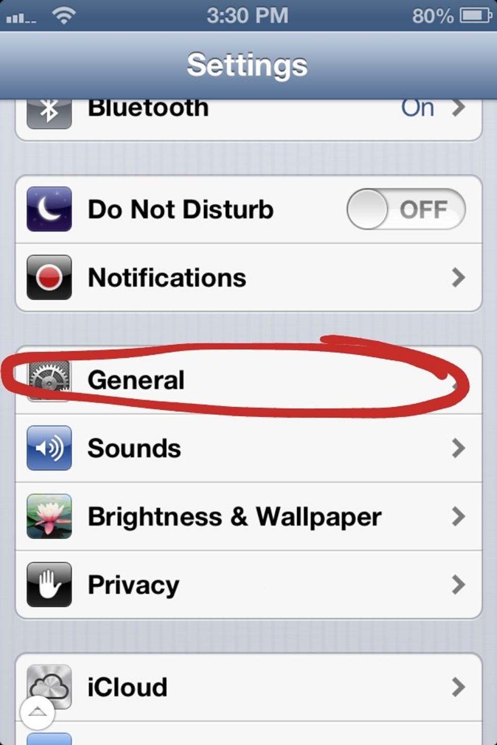 Scroll to general