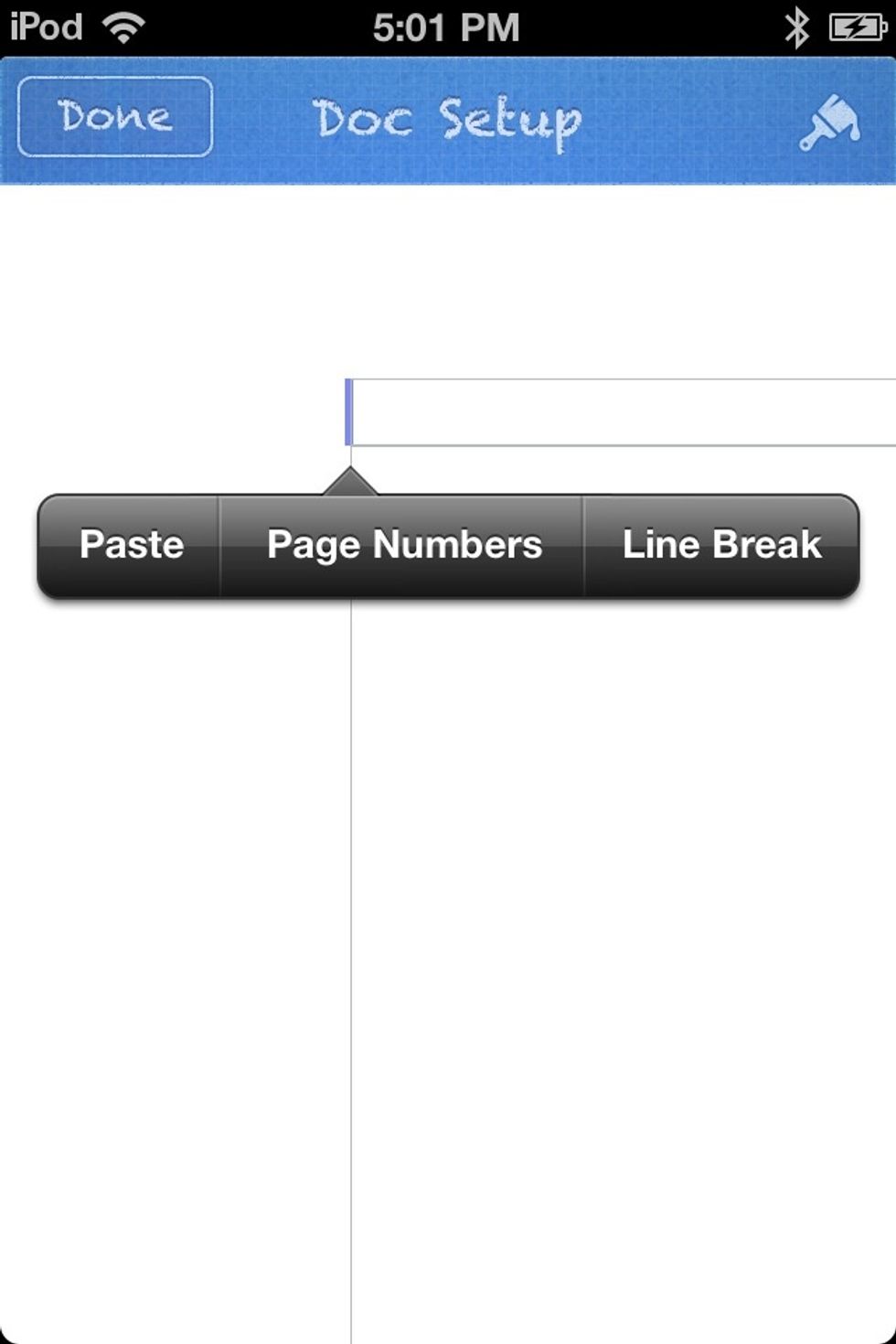 Scroll to the left, and select the left cell of the header.