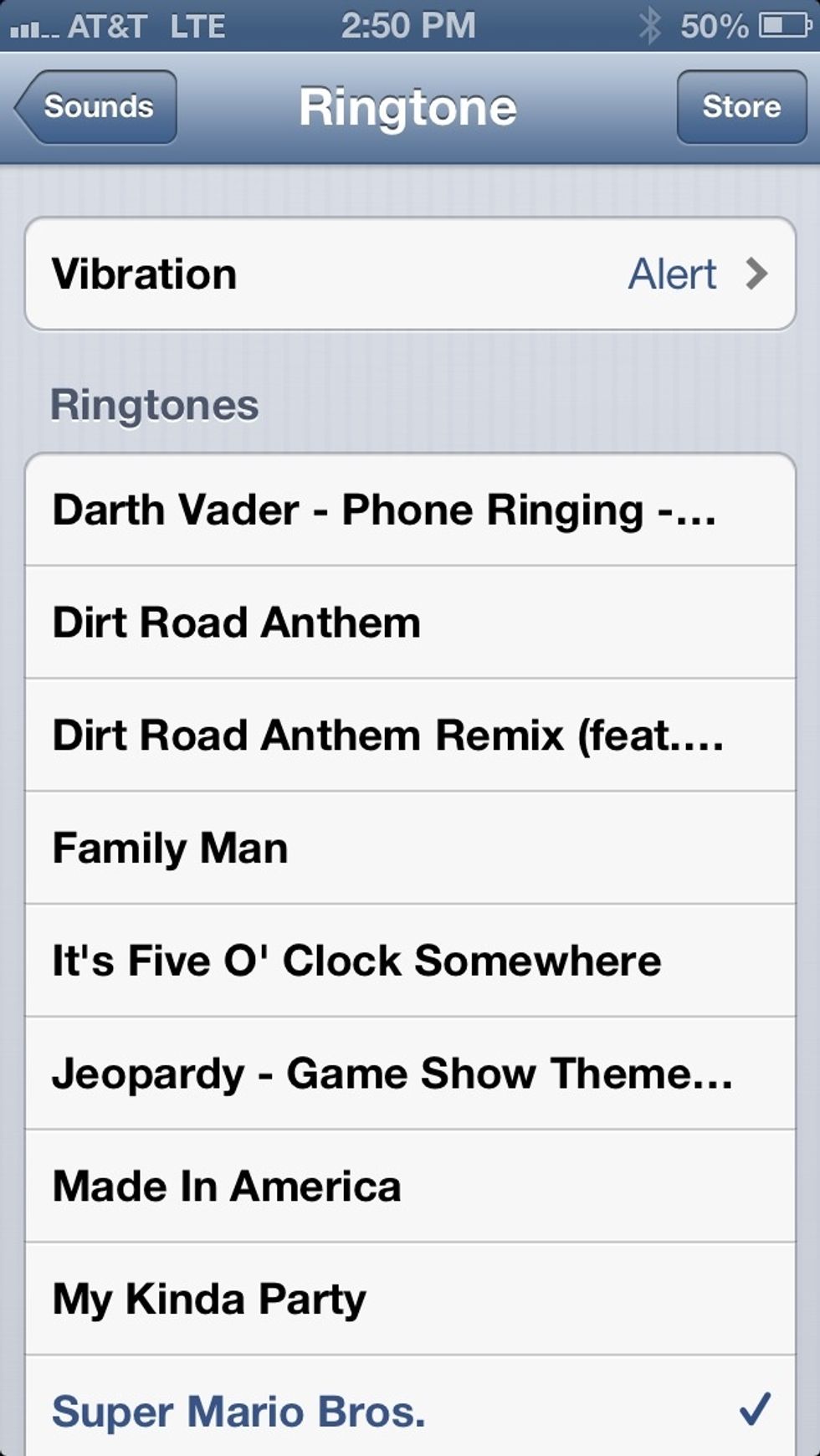 Scroll up to the top and Tap Vibration