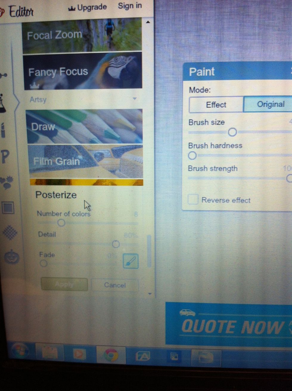 Scroll way down the list to POSTERIZE.